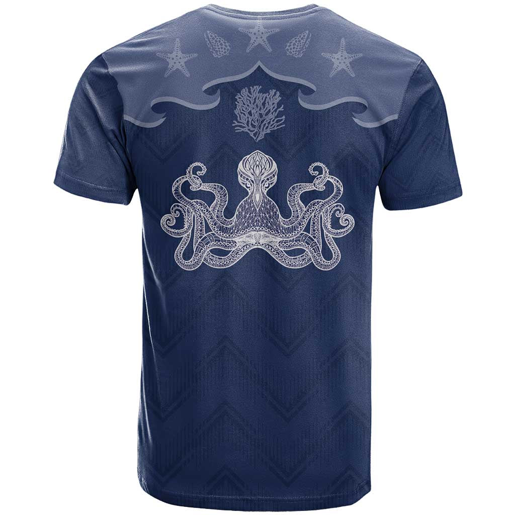 Western Yoke T-Shirt Octopus And Coral Cowboy Style Graphic Tee