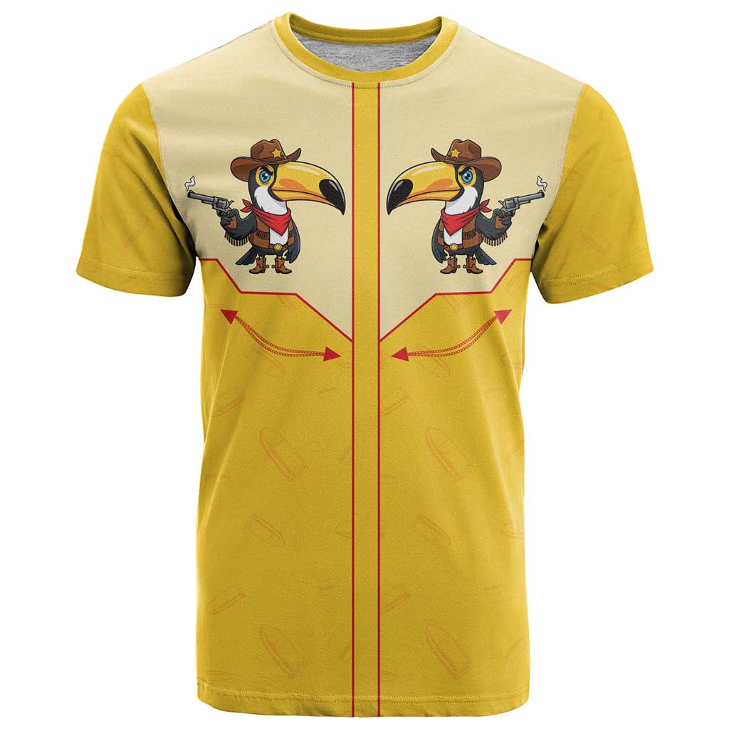Western Yoke T-Shirt Toucan Cowboy Style Graphic Tee