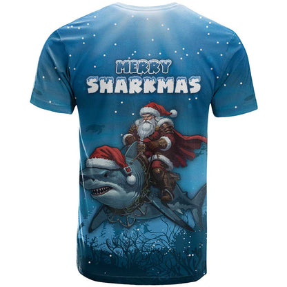 Merry Sharkmas T-Shirt I Am Dreaming Of A Great White Christmas Graphic Tee