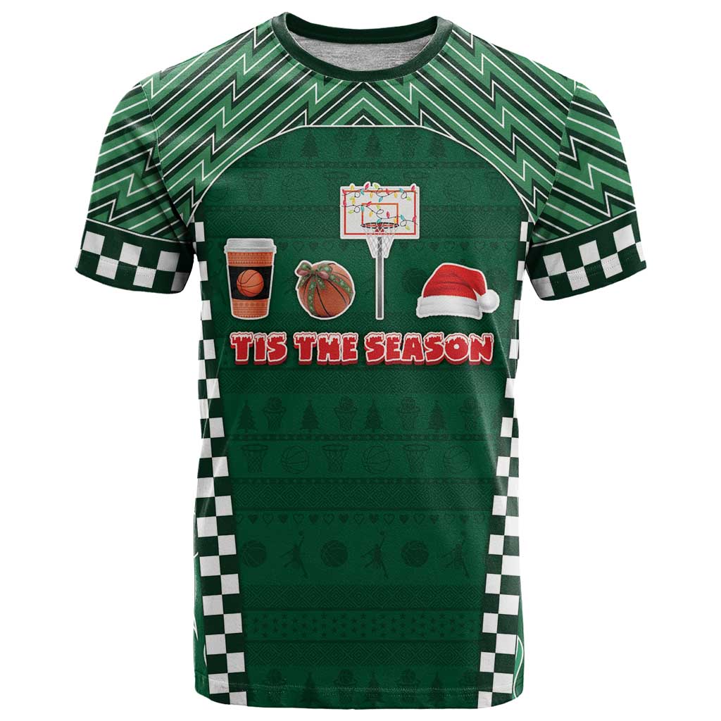 Basketball Christmas T-Shirt Tis The Season Graphic Tee