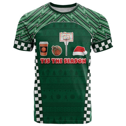 Basketball Christmas T-Shirt Tis The Season Graphic Tee