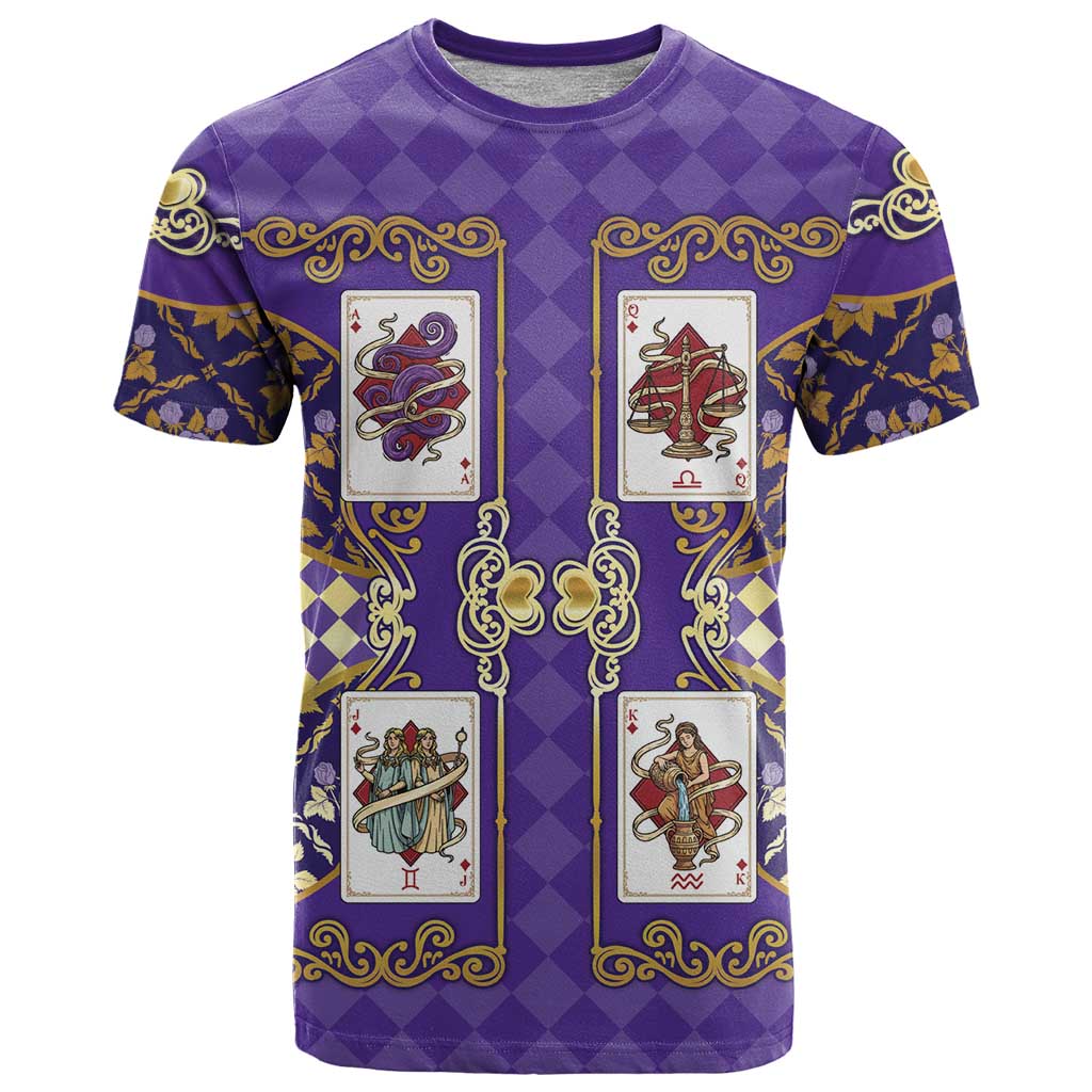 Zodiac Signs T-Shirt The Air Element Baroque Diamonds Card Graphic Tee