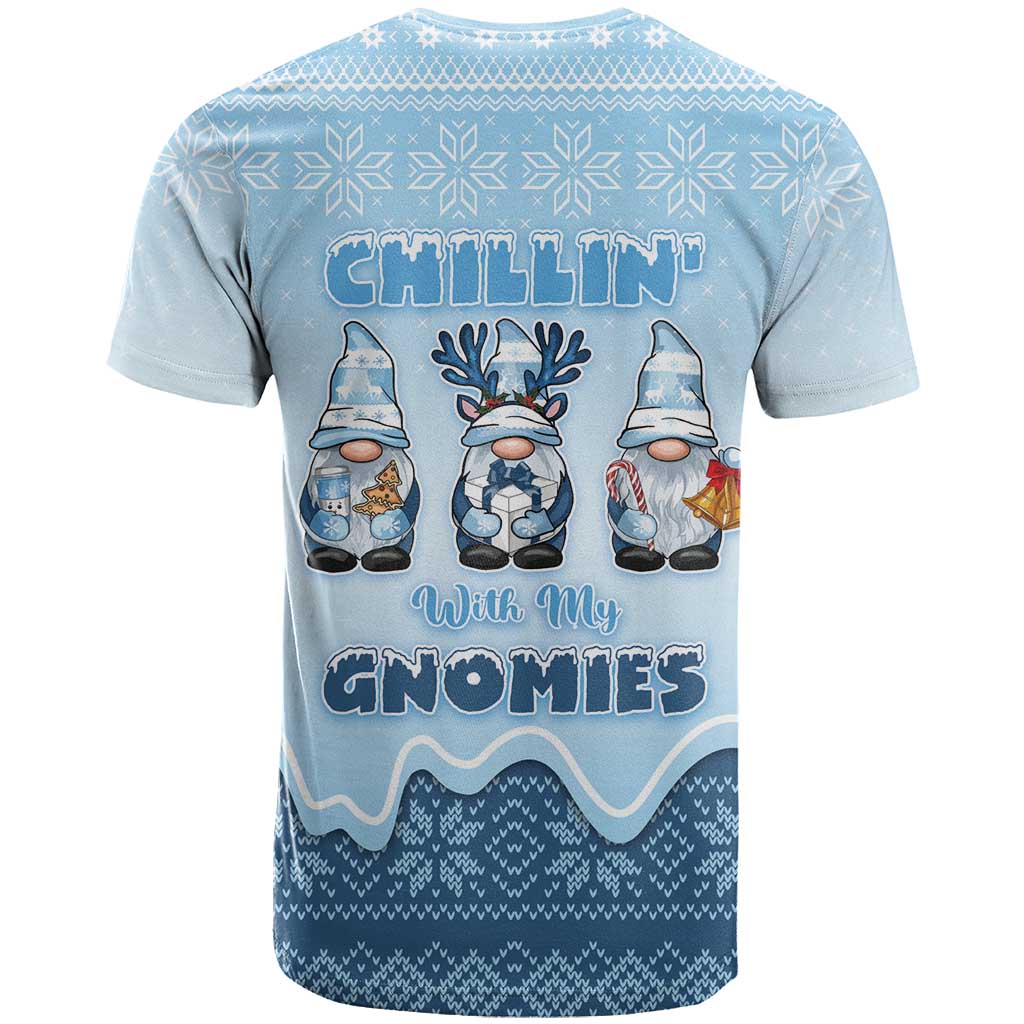 Chillin With My Gnomies T-Shirt Merry Christmas Graphic Tee