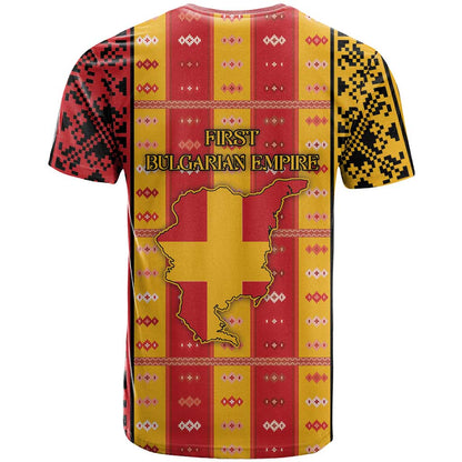 First Bulgarian Empire T-Shirt Slavic Patterns Graphic Tee