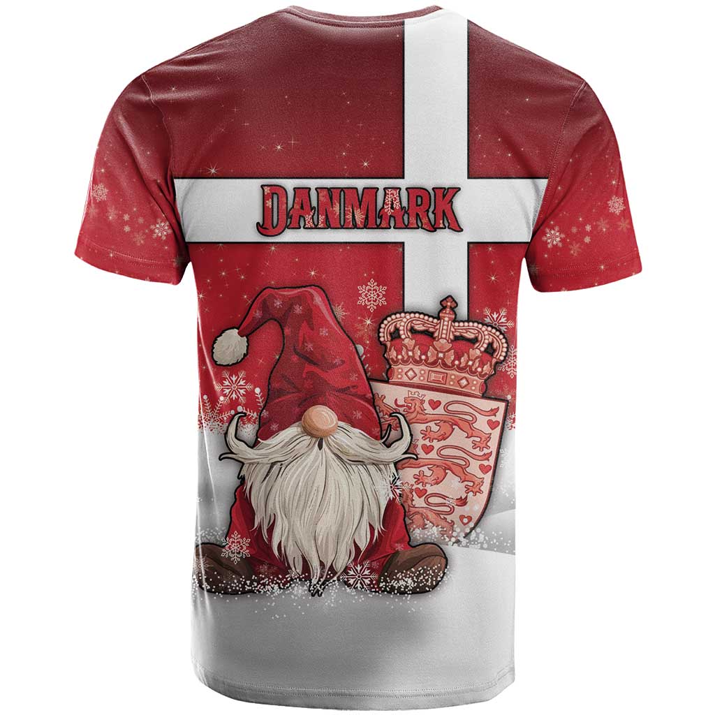 Denmark Christmas T-Shirt Nisse Glaedelig Jul Graphic Tee