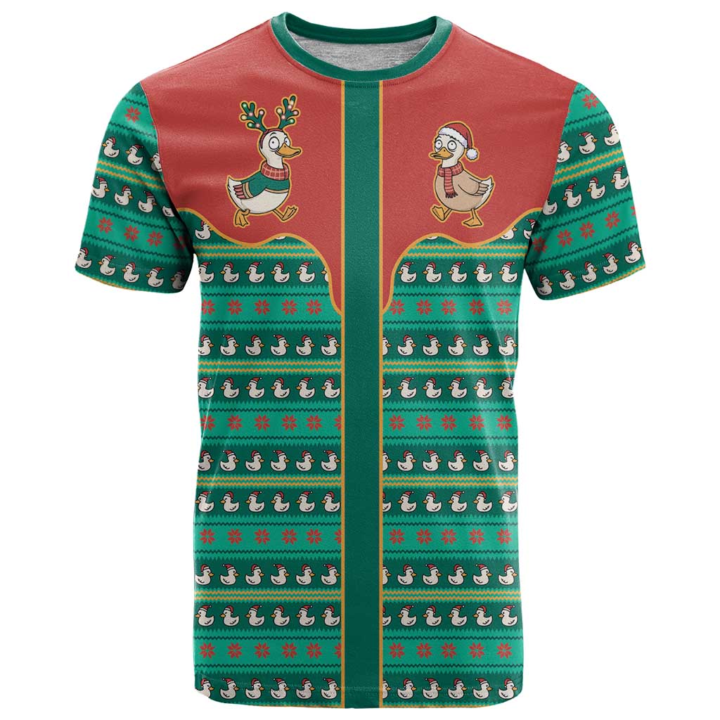Western Yoke T-Shirt Merry Duckmas Funny Style Graphic Tee