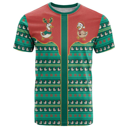 Western Yoke T-Shirt Merry Duckmas Funny Style Graphic Tee