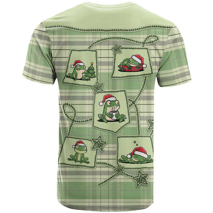Western Yoke T-Shirt Frog Christmas Cute Style Graphic Tee