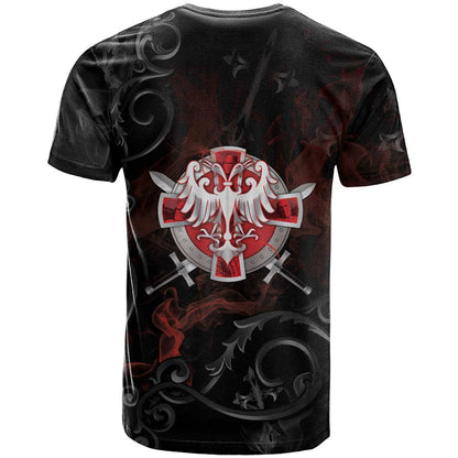 Serbian Empire T-Shirt Knight With Emblem Double Eagle Graphic Tee