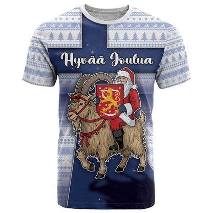 Finland Christmas T-Shirt Joulupukki With Coat Of Arms Graphic Tee