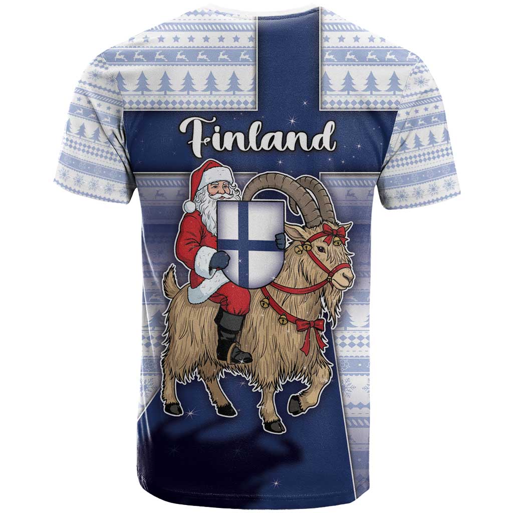 Finland Christmas T-Shirt Joulupukki With Coat Of Arms Graphic Tee