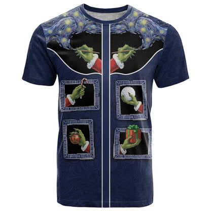 Western Yoke T-Shirt Grinch Art Parody Christmas Graphic Tee