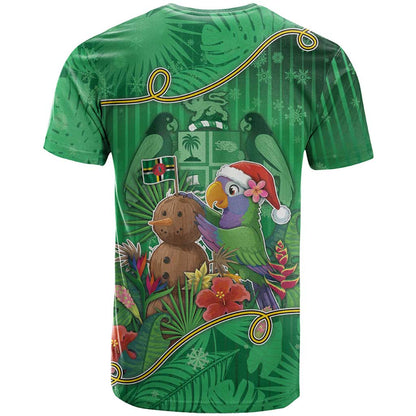 Dominica Christmas T-Shirt I Am Dreaming Of A Green Christmas Graphic Tee