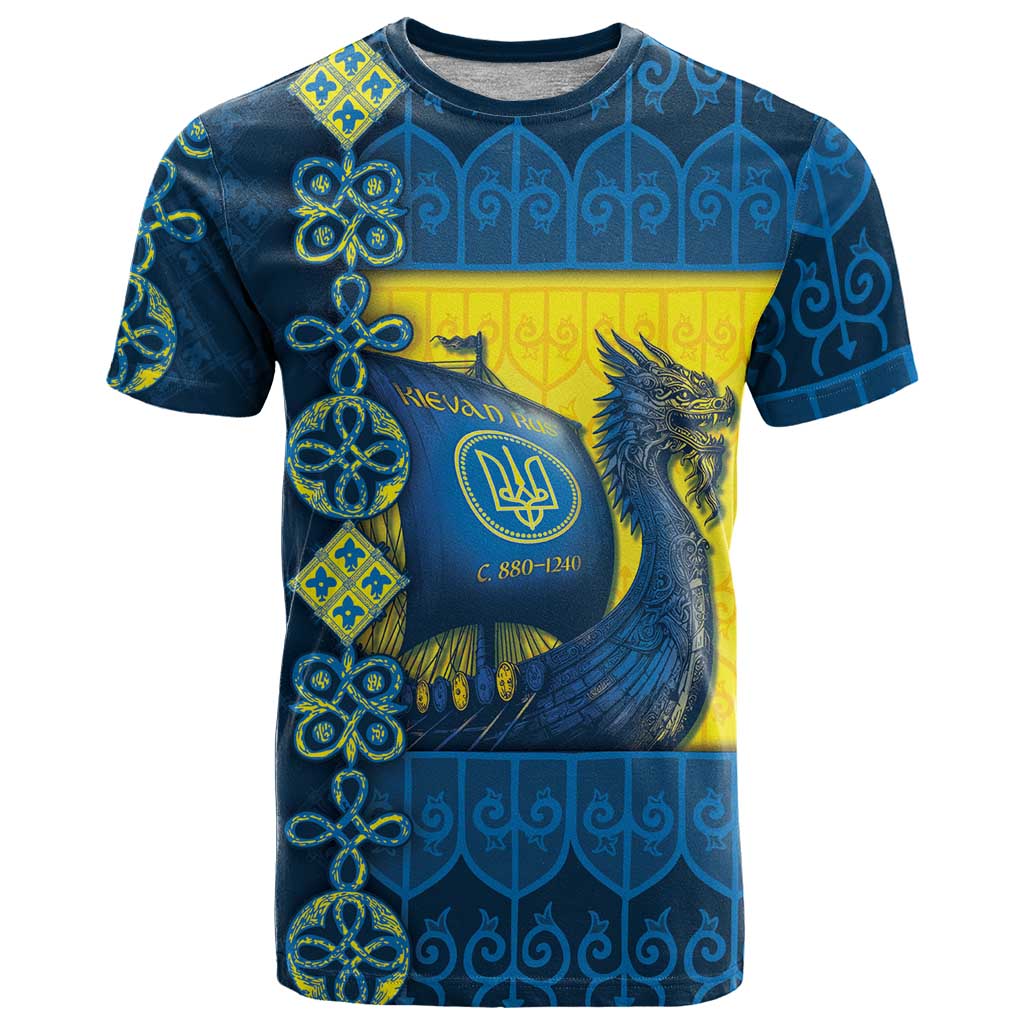 Kievan Rus T-Shirt Slavic Dragon Ship Graphic Tee