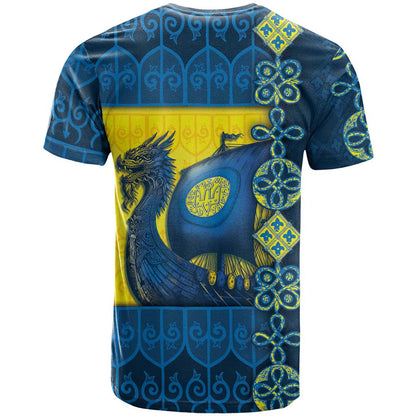 Kievan Rus T-Shirt Slavic Dragon Ship Graphic Tee