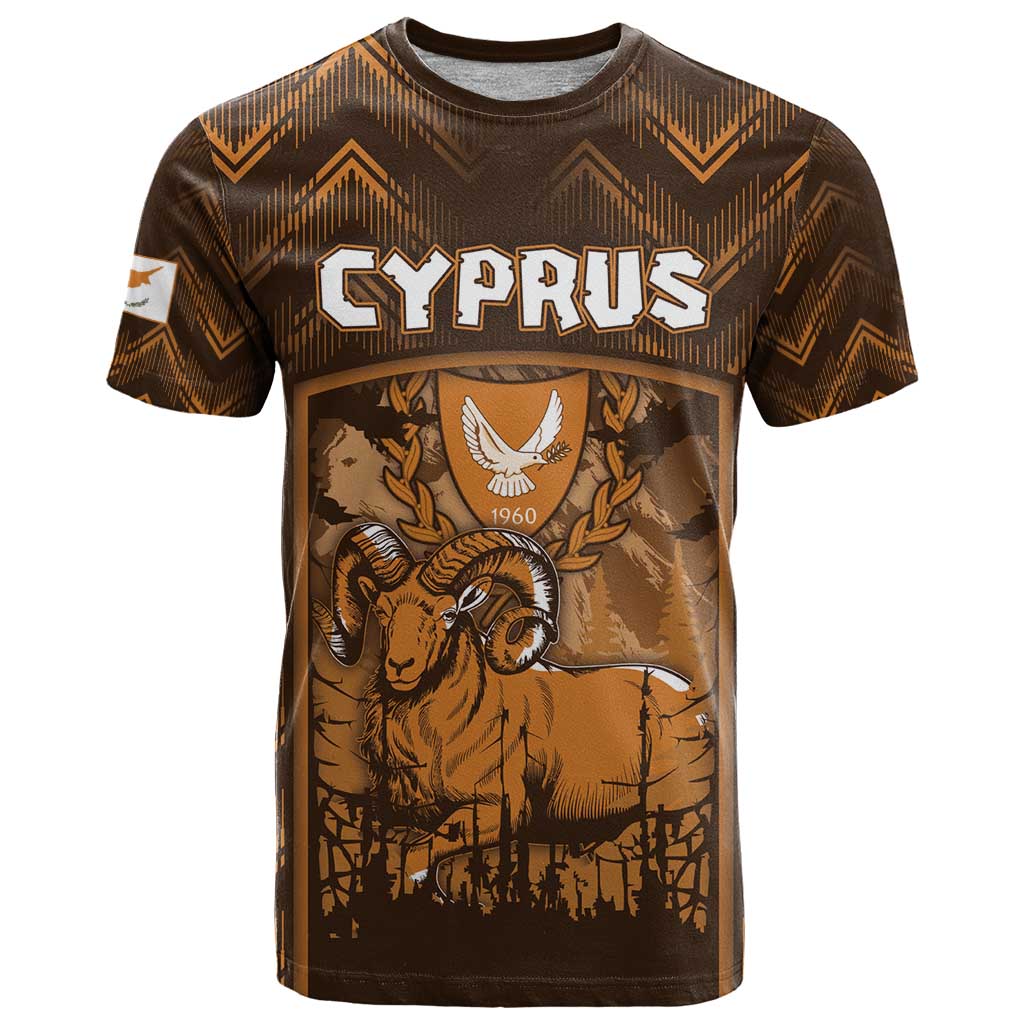 Personalized Cyprus T-Shirt The Cypriot Mouflon With Coat Of Arms Graphic Tee