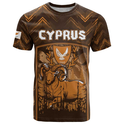 Personalized Cyprus T-Shirt The Cypriot Mouflon With Coat Of Arms Graphic Tee
