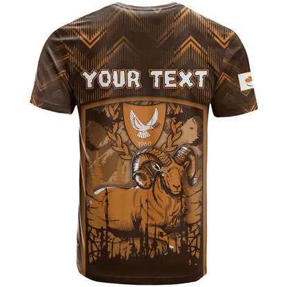 Personalized Cyprus T-Shirt The Cypriot Mouflon With Coat Of Arms Graphic Tee