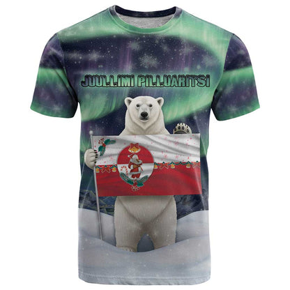 Greenland Christmas T-Shirt Juullimi Pilluaritsi Graphic Tee