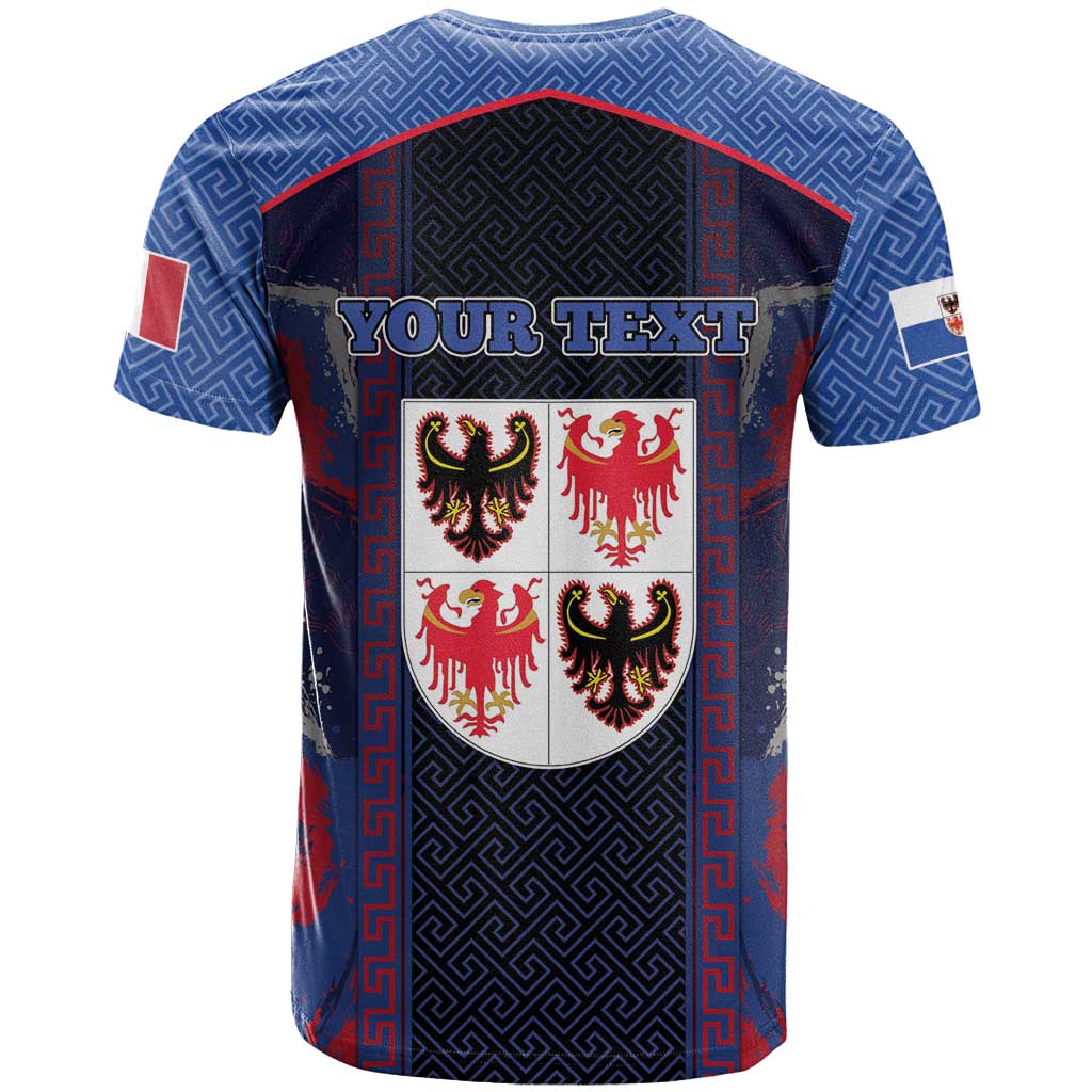 Personalized Italy Trentino-South Tyrol T-Shirt Coat Of Arms Eagle And Roman Patterns Graphic Tee