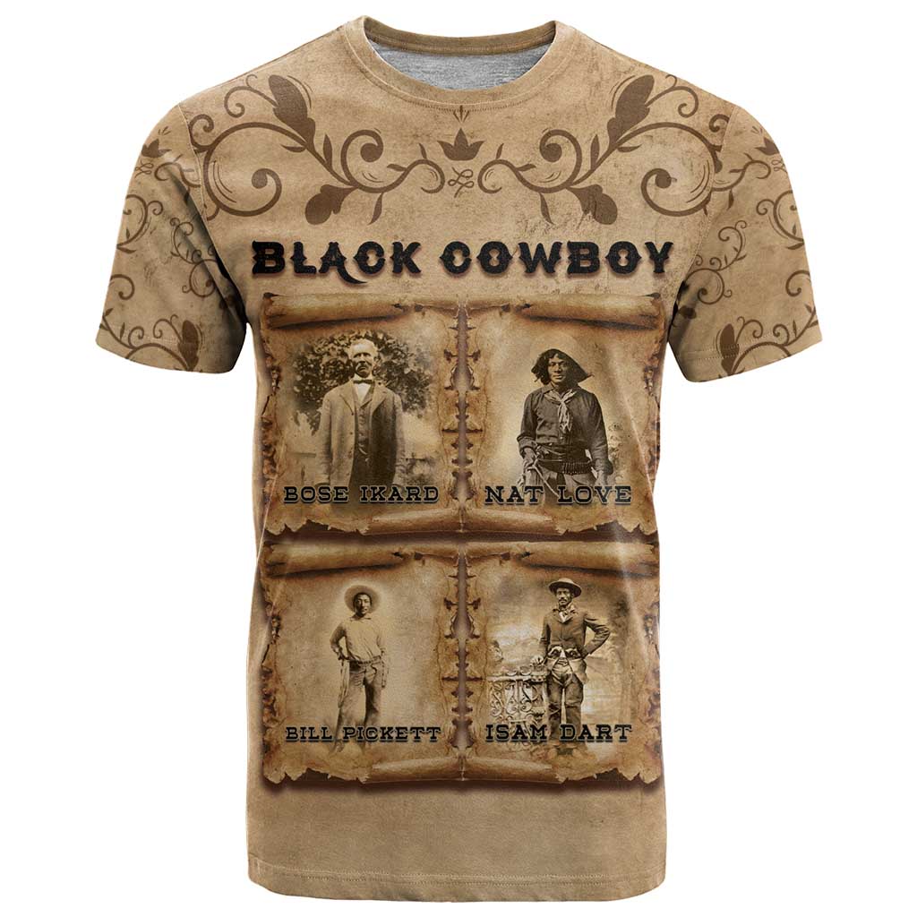 Black Cowboy T-Shirt Melanin Black History Western Grunge Graphic Tee
