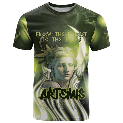 Ancient Greek Artemis T-Shirt Goddess Of The Moon Graphic Tee