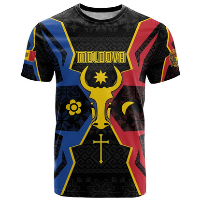 Personalized Moldova T-Shirt The Aurochs Symbol With Patterns Graphic Tee