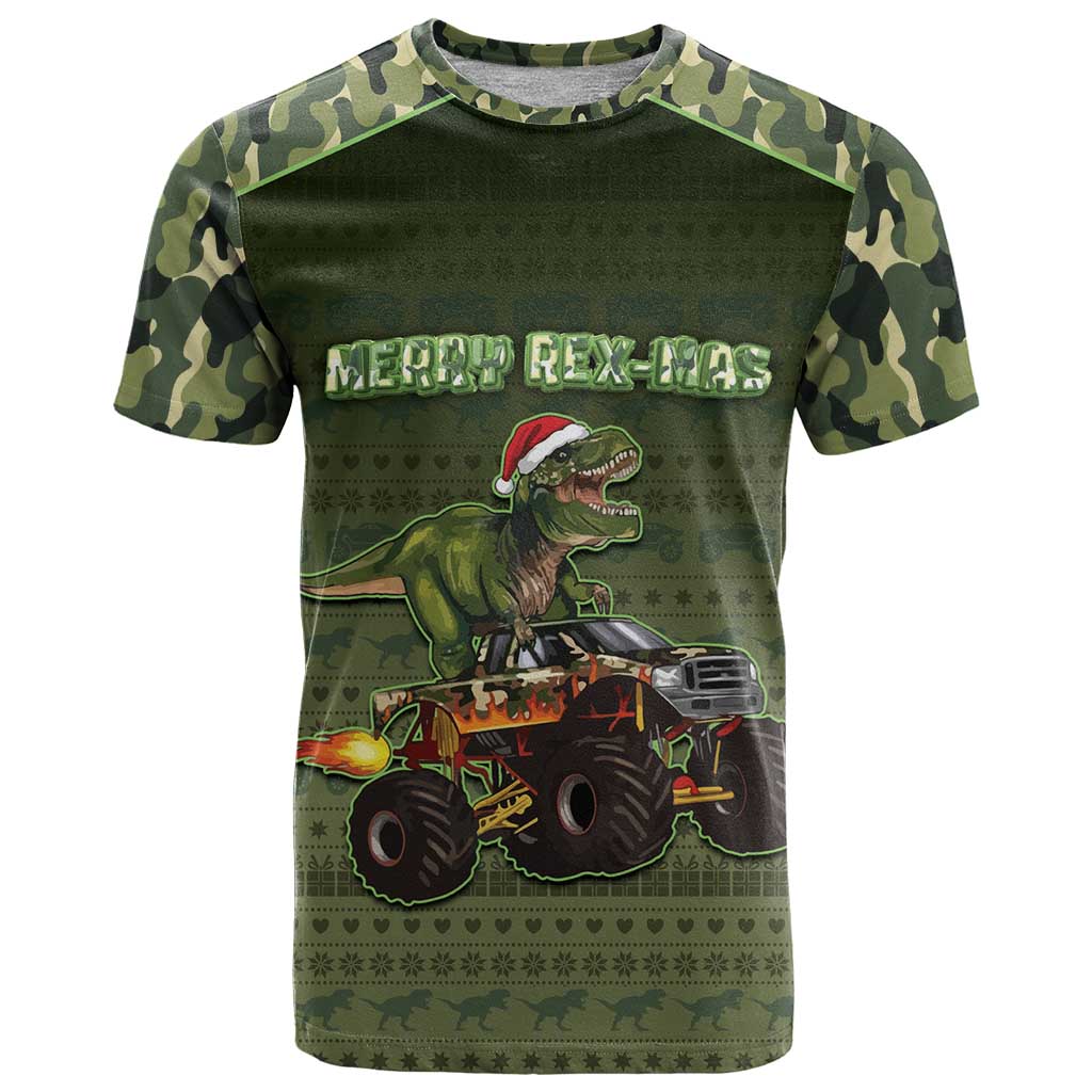 Dinosaur Christmas T-Shirt Merry Rexmas Graphic Tee