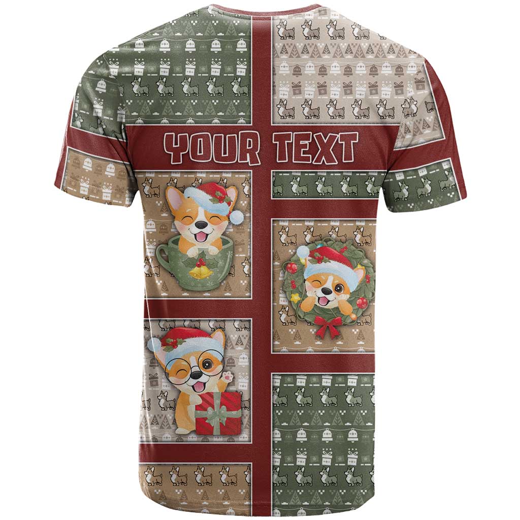 Personalized Corgi Christmas T-Shirt Merry Corgmas Graphic Tee