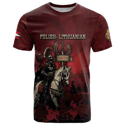 Polish Lithuanian Commonwealth T-Shirt Winged Hussar Warrior Battle Of Vienna Graphic Tee