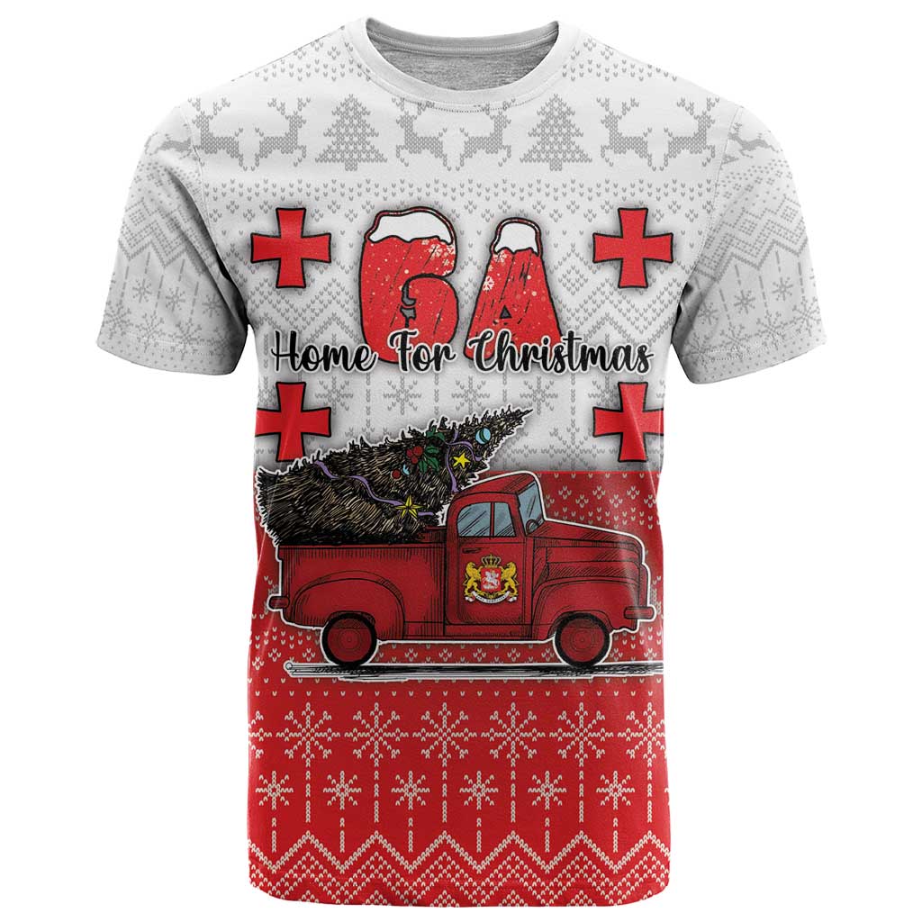 Georgia Christmas T-Shirt GA Home For Christmas Graphic Tee