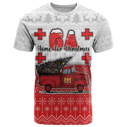 Georgia Christmas T-Shirt GA Home For Christmas Graphic Tee