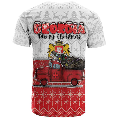 Georgia Christmas T-Shirt GA Home For Christmas Graphic Tee