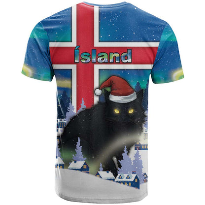 Iceland Christmas T-Shirt Yule Cat Gledileg Jol Graphic Tee