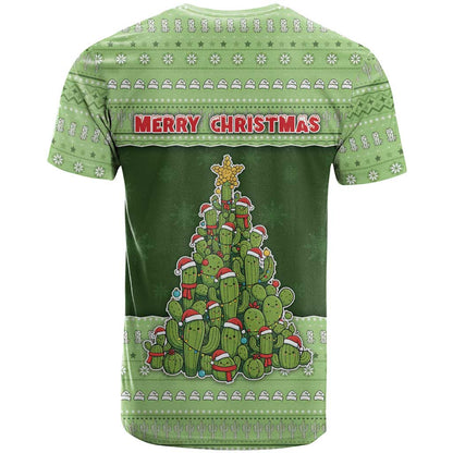 Cactus Christmas T-Shirt Merry Cactmas Graphic Tee