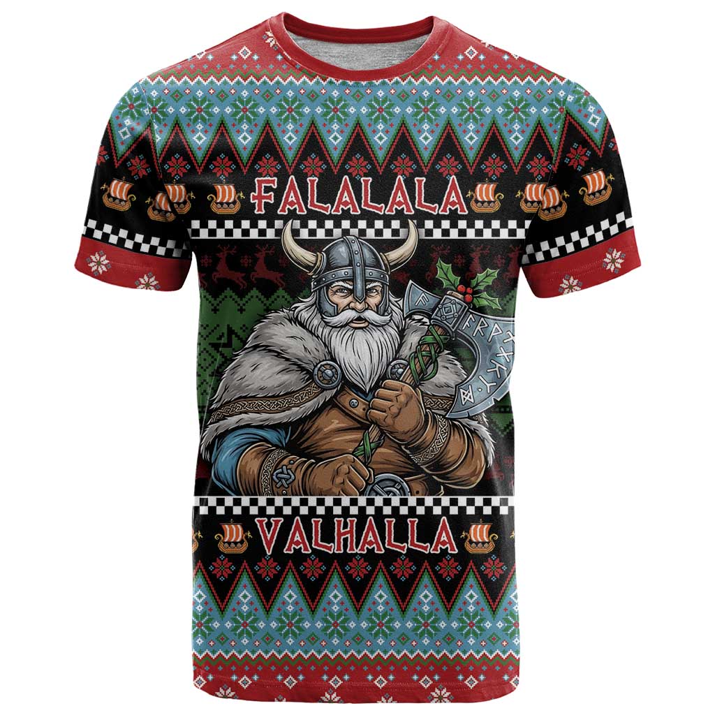 Vikings Christmas T-Shirt Warrior Santa Graphic Tee