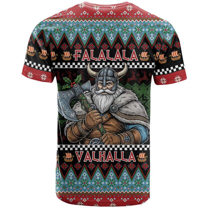 Vikings Christmas T-Shirt Warrior Santa Graphic Tee