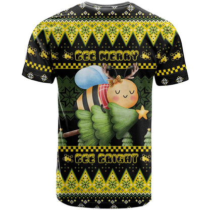 Bee Christmas T-Shirt Cute Bumblebee Graphic Tee