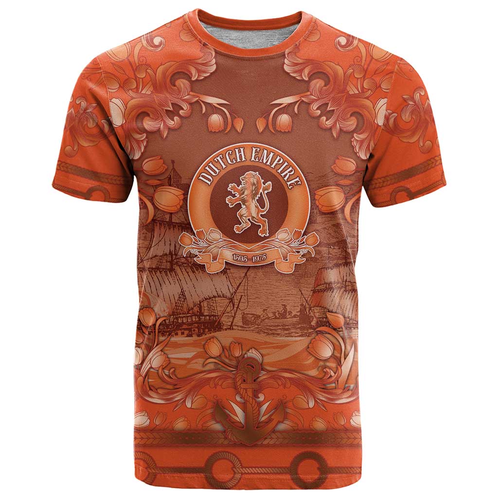 Personalized Dutch Empire T-Shirt Tulip Ornaments Vintage Style Graphic Tee