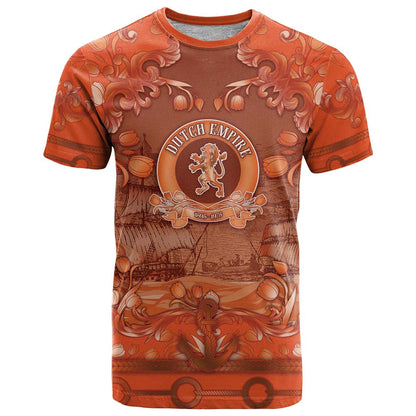 Personalized Dutch Empire T-Shirt Tulip Ornaments Vintage Style Graphic Tee