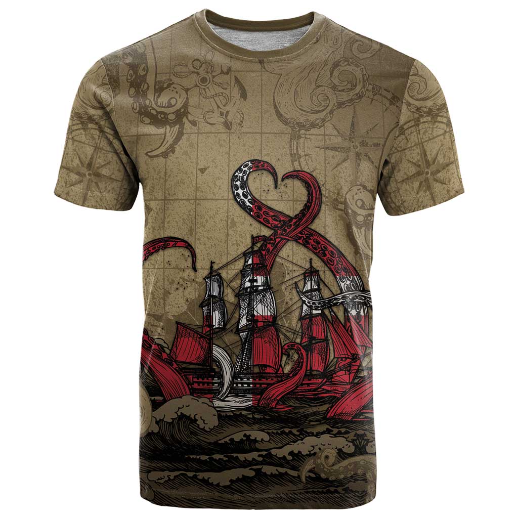 Danish Empire T-Shirt Denmark Norway Union And Kraken Graphic Tee