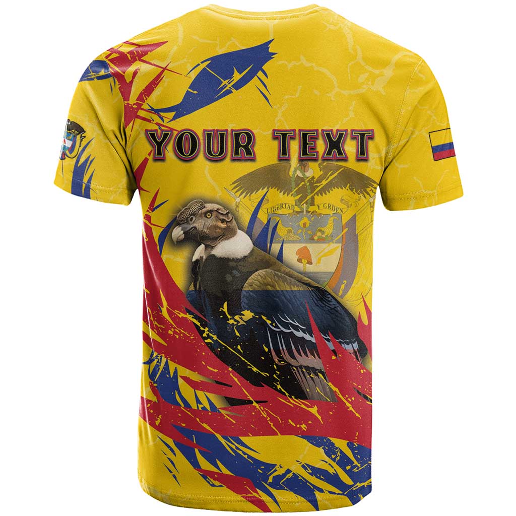 Personalized Colombia T-Shirt Colombian Andean Condor With Coat Of Arms Graphic Tee