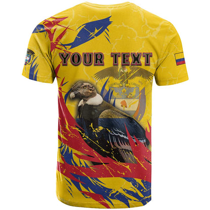 Personalized Colombia T-Shirt Colombian Andean Condor With Coat Of Arms Graphic Tee