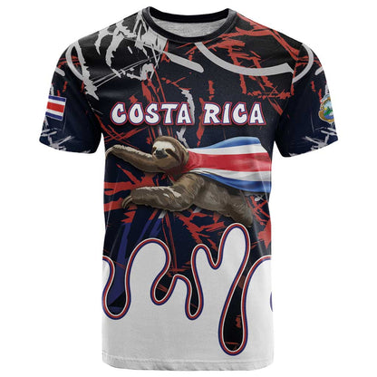 Personalized Costa Rica T-Shirt Flying Sloth Graphic Tee
