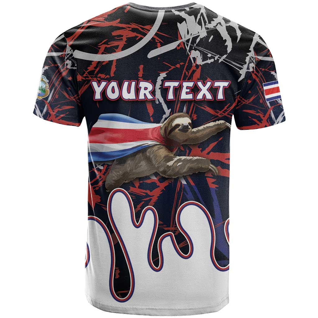 Personalized Costa Rica T-Shirt Flying Sloth Graphic Tee