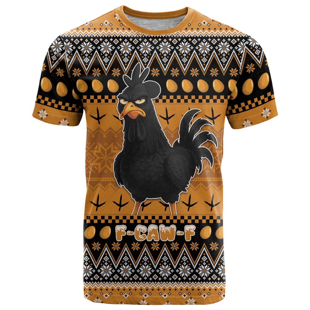 Chicken Christmas T-Shirt F Caw F Graphic Tee