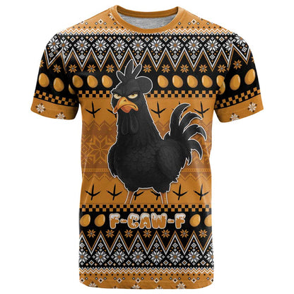 Chicken Christmas T-Shirt F Caw F Graphic Tee