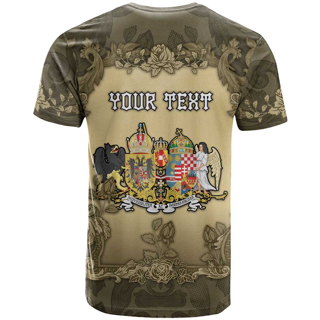 Personalized Austria-Hungary T-Shirt Angel Holding A Flag Vintage Style Graphic Tee