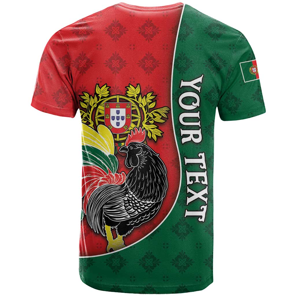 Personalized Portugal T-Shirt Rooster With Coat Of Arms Graphic Tee