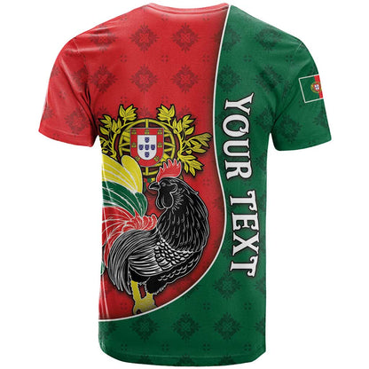 Personalized Portugal T-Shirt Rooster With Coat Of Arms Graphic Tee